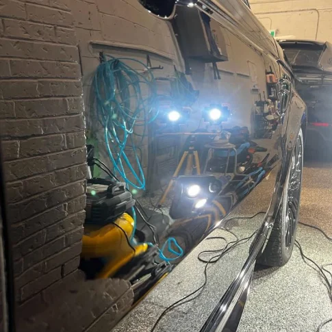 Rich, deep paint color revealed after ceramic coating in Mississauga.