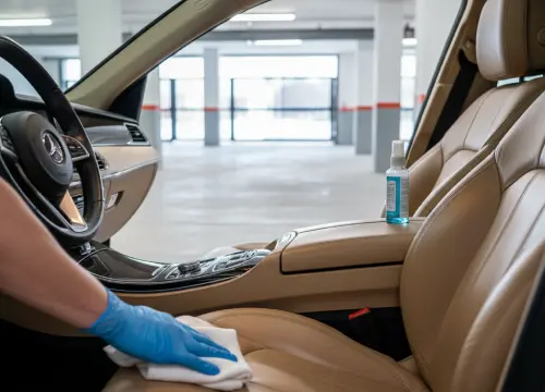 Deep leather cleaning and conditioning for seats and trim
