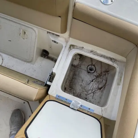 Mississauga Interior Detailing Before Dirty Seats Dirty car seats with grime and debris before interior detailing in Mississauga.