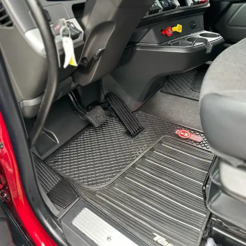 Clean, organized truck cabin after detailing in Mississauga.