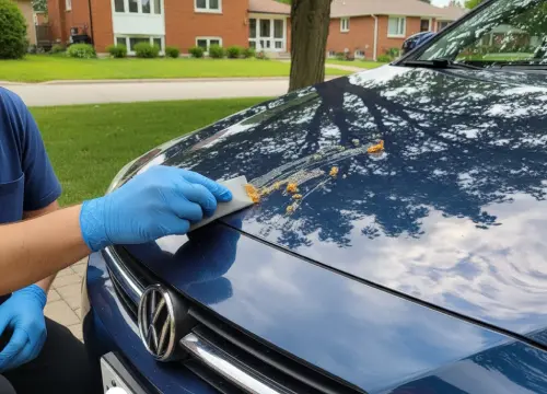 Tree sap removal from painted surfaces and trims