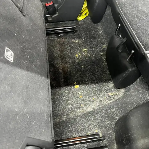 Mobile full car detailing before cleaning showing heavily soiled vehicle