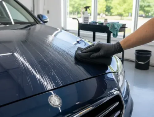 Clay mitt decontamination for contaminant-free paint ready for protection