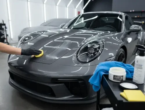 Hand waxing and paint protection for enhanced gloss and protection